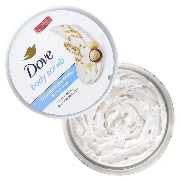 DOVE Crushed Macadamia & Rice Milk Moderate Exfoliating Scrub - Image 2