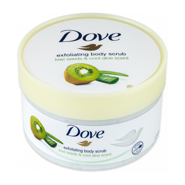 Dove Exfoliating Body Polish Kiwi & Aloe Body Scrub, 10.5 oz - Image 2