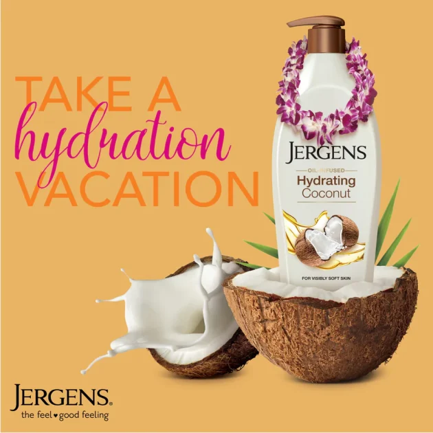 Jergens Body Lotion Hydrating Coconut 496Ml - Image 4